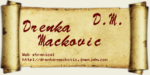 Drenka Mačković vizit kartica